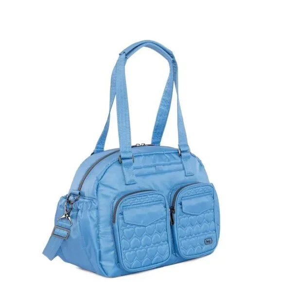 Lug Jumper 2 Carry-All Tote Coastal Blue Quilted Hearts